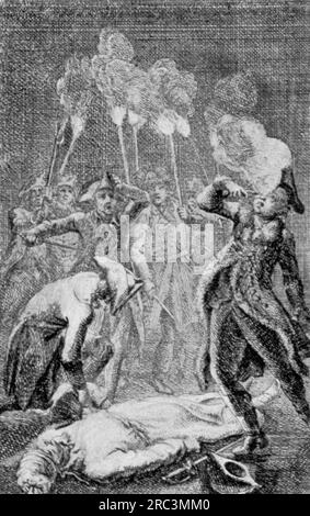 Théâtre / théâtre, pièce, 'The Robbers' (Die Raeuber), de Friedrich Schiller (1759 - 1805), 5e acte, ARTISTE LE DROIT D'AUTEUR N'A PAS ÉTÉ EFFACÉ Banque D'Images