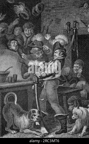 Théâtre / théâtre, pièce, 'The Robbers' (Die Raeuber), de Friedrich Schiller (1759 - 1805), 1e acte, ARTISTE LE DROIT D'AUTEUR N'A PAS ÉTÉ EFFACÉ Banque D'Images