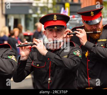 Douzième de juillet Parade 2023, Lisburn Road, Belfast Banque D'Images