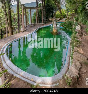 Un aperçu du parc botanique de Scherrer à Morcote, en Suisse Banque D'Images