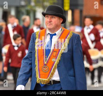 Douzième de juillet Parade 2023, Lisburn Road, Belfast Banque D'Images