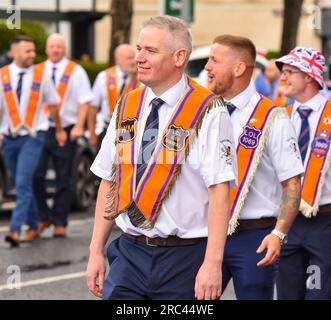 Douzième de juillet Parade 2023, Lisburn Road, Belfast Banque D'Images