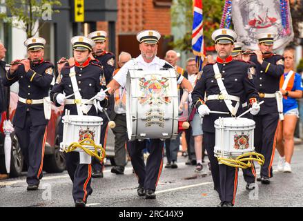 Douzième de juillet Parade 2023, Lisburn Road, Belfast Banque D'Images