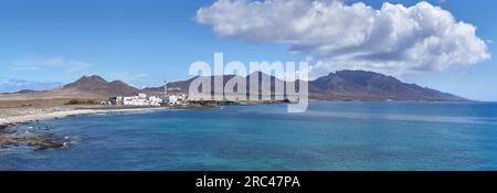 Puerto de la Cruz (appelé El Puertito) avec un paysage panoramique à la pointe sud de Fuerteventura Banque D'Images