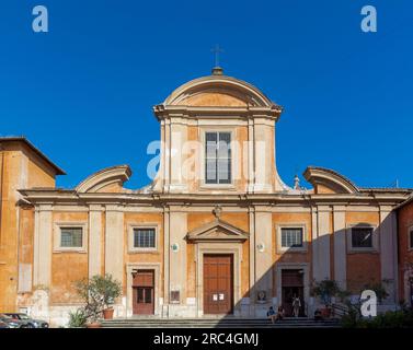 Rome, Latium, Italie, San Francesco a Ripa, église Saint François d'Assise près de la Rive, Sancti Francisci Assisiensis ad Ripam Maiorem Banque D'Images