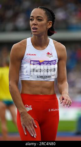 Birmingham, Angleterre. 2 août 2022. Katarina Johnson-Thompson, d'Angleterre, participe à l'Heptathlon dans l'Athlétisme le cinquième jour du Birmingham 20 Banque D'Images