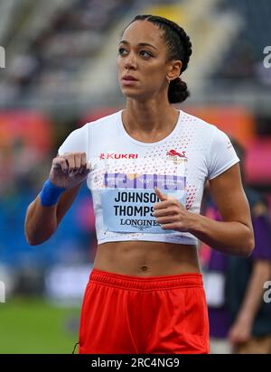 Birmingham, Angleterre. 2 août 2022. Katarina Johnson-Thompson, d'Angleterre, participe à l'Heptathlon dans l'Athlétisme le cinquième jour du Birmingham 20 Banque D'Images