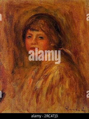 Tête d'une jeune femme 1915 par Pierre-Auguste Renoir Banque D'Images