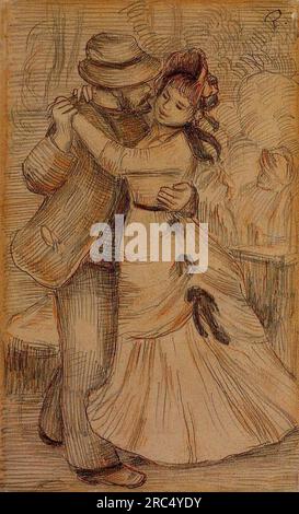 Danse dans le pays 1883 par Pierre-Auguste Renoir Banque D'Images