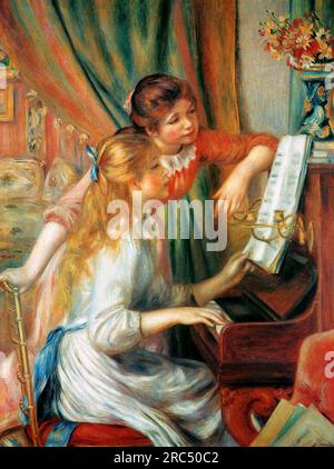 Filles au piano 1892 de Pierre-Auguste Renoir Banque D'Images
