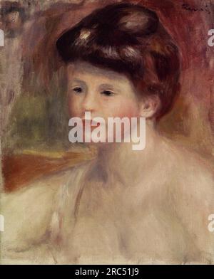 Buste d'une Jeune femme 1904 par Pierre-Auguste Renoir Banque D'Images