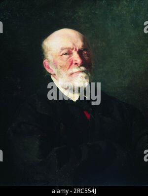 Portrait du chirurgien Nikolay Pirogov 1881 par Ilya Repin Banque D'Images