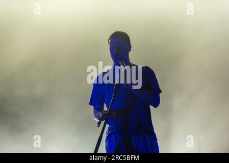 Trencin, Slovaquie. 06 juillet 2023. Jason Williamson du groupe de musique britannique Sleaford Mods se produit en direct sur scène pendant le festival Pohoda 2023 à l'aéroport Trencin. Le festival de Pohoda est le plus grand festival de musique en plein air en Slovaquie. (Photo Tomas Tkacik/SOPA Images/Sipa USA) crédit : SIPA USA/Alamy Live News Banque D'Images