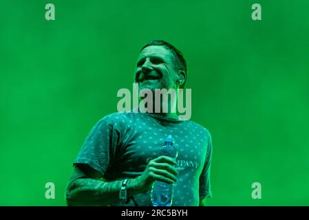 Trencin, Slovaquie. 06 juillet 2023. Jason Williamson du groupe de musique britannique Sleaford Mods se produit en direct sur scène pendant le festival Pohoda 2023 à l'aéroport Trencin. Le festival de Pohoda est le plus grand festival de musique en plein air en Slovaquie. (Photo Tomas Tkacik/SOPA Images/Sipa USA) crédit : SIPA USA/Alamy Live News Banque D'Images