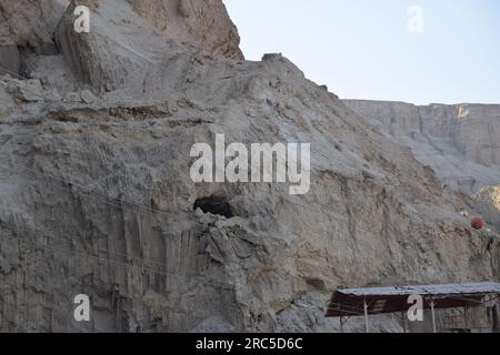 Formation rocheuse de Lot's Wife - Mont Sodom près du bassin inférieur de la mer Morte en Israël Banque D'Images