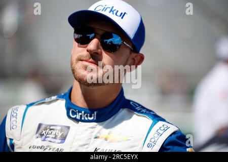 Hampton, Géorgie, États-Unis. 8 juillet 2023. Pilote NASCAR Xfinty, Daniel Hemric (11) prend la piste pour se qualifier pour les uniformes Alsco 250 à l'Atlanta Motor Speedway à Hampton GA. (Image de crédit : © Walter G. Arce Sr./ZUMA Press Wire) USAGE ÉDITORIAL SEULEMENT! Non destiné à UN USAGE commercial ! Banque D'Images