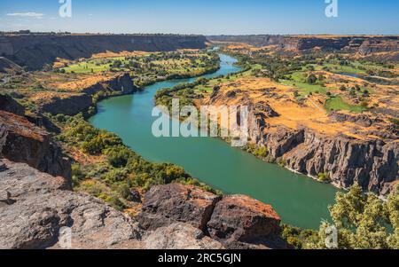 Snake River Valley en automne | Twin Falls, Idaho, États-Unis Banque D'Images