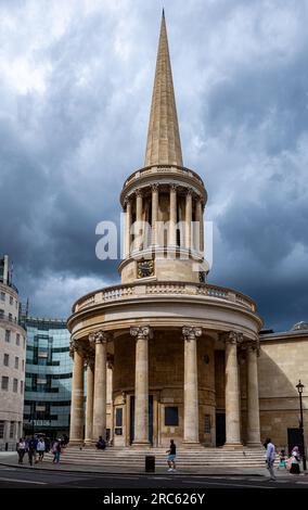 All Souls Church London - All Souls Church, Langham place. Marylebone, Londres. Conçu dans le style Régence par l'architecte John Nash & consacré en 1824. Banque D'Images