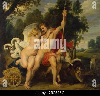 Vénus et Adonis 1614 de Pierre Paul Rubens Banque D'Images