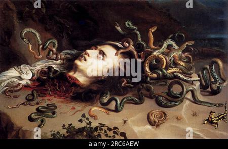 Tête de Méduse 1618 par Peter Paul Rubens Banque D'Images