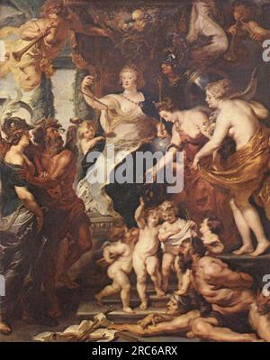 15. La félicité de la régence de Marie de Médicis 1625 par Pierre Paul Rubens Banque D'Images