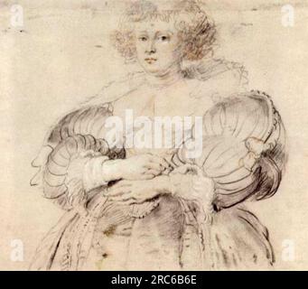 Portrait de Helena Fourment 1638 par Peter Paul Rubens Banque D'Images