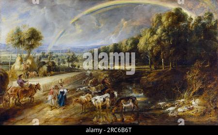 Paysage avec arc-en-ciel 1638 de Peter Paul Rubens Banque D'Images