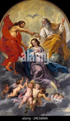 Le couronnement de la Vierge par Pierre Paul Rubens Banque D'Images