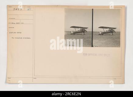 Photographie représentant l'avion Heinrich, prise par le photographe ECO en novembre 1917. Cette image fait partie de la collection présentant différents types d'avions utilisés pendant la première Guerre mondiale. Les informations fournies indiquent que cette photo appartient au sujet 3483, et il est classé comme S-13483, destiné à un usage officiel seulement. Banque D'Images