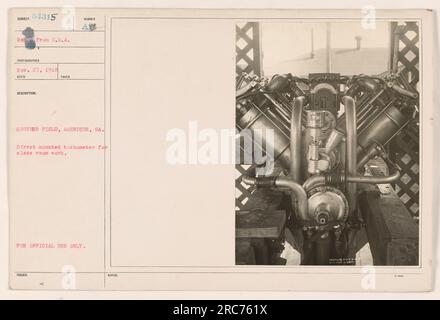 Légende : « tachymètre à montage direct pour les travaux en classe à Southern Field à Americus, Géorgie. Le tachymètre était utilisé à des fins officielles et a été délivré pour l'enseignement en classe. Photographie prise le 27 novembre 1918, pendant la première Guerre mondiale.' Banque D'Images