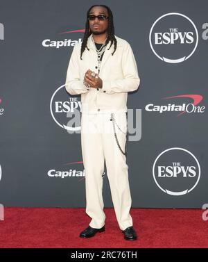 Los Angeles, États-Unis. 12 juillet 2023. Quavo arrive aux 2023 ESPY Awards qui se tiennent au Dolby Theatre à Hollywood, CA le mercredi, ?juillet 12, 2023. (Photo de Sthanlee B. Mirador/Sipa USA) crédit : SIPA USA/Alamy Live News Banque D'Images