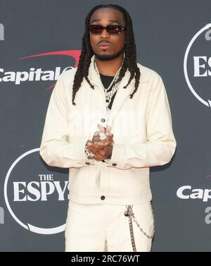 Los Angeles, États-Unis. 12 juillet 2023. Quavo arrive aux 2023 ESPY Awards qui se tiennent au Dolby Theatre à Hollywood, CA le mercredi, ?juillet 12, 2023. (Photo de Sthanlee B. Mirador/Sipa USA) crédit : SIPA USA/Alamy Live News Banque D'Images