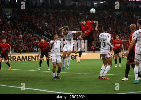 Curitiba, Parana, Brésil. 12 juillet 2023. CURITIBA (PR), 07/12/2023 - FOOTBALL/COPA DO BRASIL 2023/ATHLETICO PR/FLAMENGO - Match entre Athletico PR et Flamengo, deuxième étape des quarts de finale de la Copa do Brasil 2023, à la Ligga Arena ce mercredi 12 juillet 2023 (Credit image: © Edson de Souza/TheNEWS2 via ZUMA Press Wire) À USAGE ÉDITORIAL SEULEMENT! Non destiné à UN USAGE commercial ! Banque D'Images