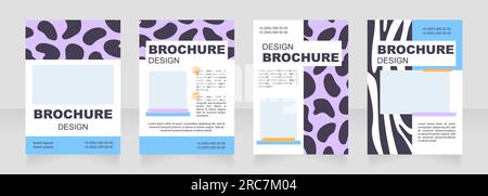 Conception de la mise en page de brochure vierge de conservation de la faune Illustration de Vecteur