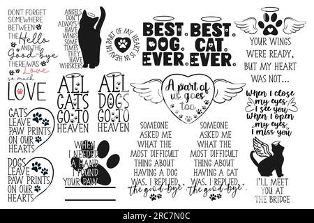 Guillemets commémoratifs pour animaux de compagnie. Pont arc-en-ciel. Illustration de Vecteur