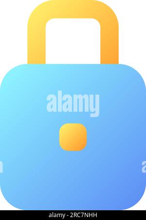 Cadenas pixel Perfect Flat gradient couleur icône de l'interface utilisateur Illustration de Vecteur