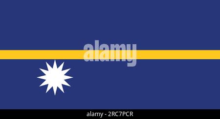 Drapeau de Nauru - illustration vectorielle. Illustration de Vecteur