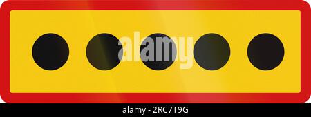 Panneau routier supplémentaire islandais - personnes sourdes Banque D'Images