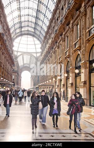 Galleria Vittorio Emanuele II, Vittorio Emanuele , Galerie, Milano, Lombardia, Italie, Banque D'Images