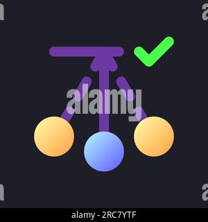 Mouvement du pendule application de l'icône d'interface utilisateur de remplissage de gradient plat pour le thème sombre Illustration de Vecteur