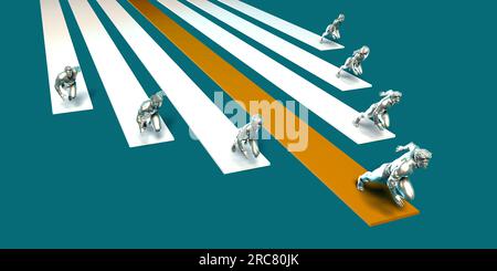 Solution de gestion résumé en tant qu'entreprise Concept Art Banque D'Images