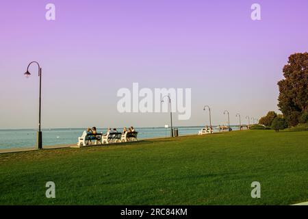 Front de mer au lac Balaton à Siofok, Hongrie. Photo de haute qualité Banque D'Images