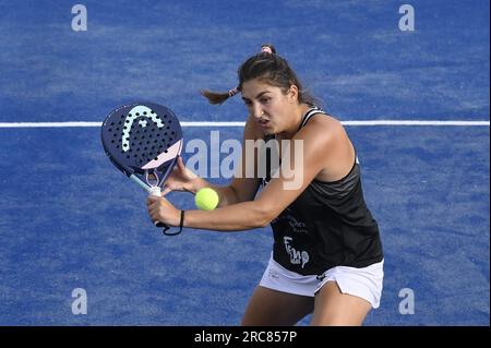 Marina Guinart (ESP) lors de la R32 de la BNL Italie Major Premier Padel à Foro Italico, le 12 juillet 2023 Rome, Italie Banque D'Images