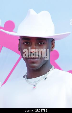 Londres, Royaume-Uni. Ncuti Gatwa photographié lors de la première européenne de Barbie au Cineworld Leicester Square le 12 juillet 2023. Photo de Julie Edwards. Crédit : JEP Celebrity photos/Alamy Live News Banque D'Images