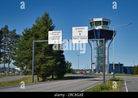 Aéroport Oulunsalo à Oulu Finlande Banque D'Images