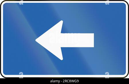 Panneau routier islandais supplémentaire - direction à gauche Banque D'Images