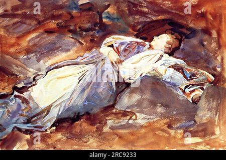 Violet Sleeping 1908 de John Singer Sargent Banque D'Images