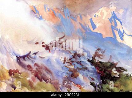 Mountain Fire 1908 de John Singer Sargent Banque D'Images