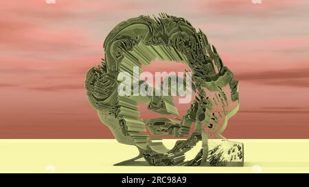 3D représentation architecturale illustrée d'un buste humain. Maillage extrêmement dense lorsqu'il est observé aux dimensions les plus élevées. Banque D'Images