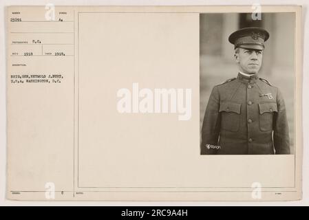 Brigadier général Reymold J. Burt des États-Unis Armée, photographiée en 1918. La photo a été prise à Washington, DC. Banque D'Images